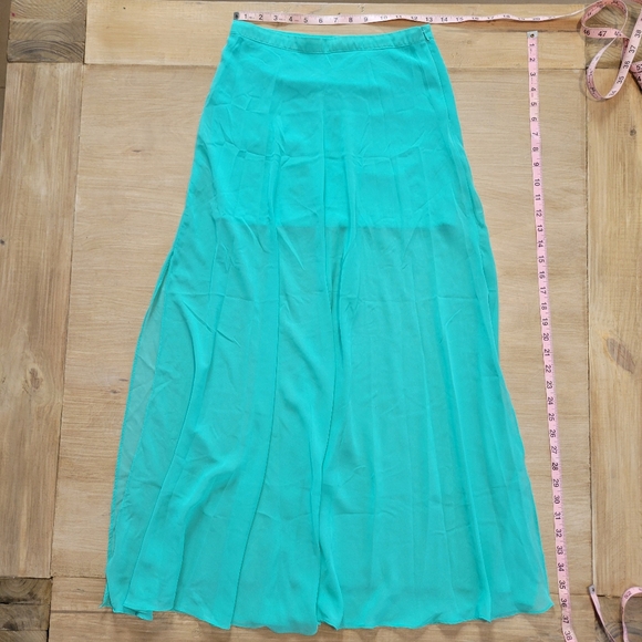 Forever 21 Chiffon Maxi Skirt Lined MininSkirt Size Small - Picture 4 of 5